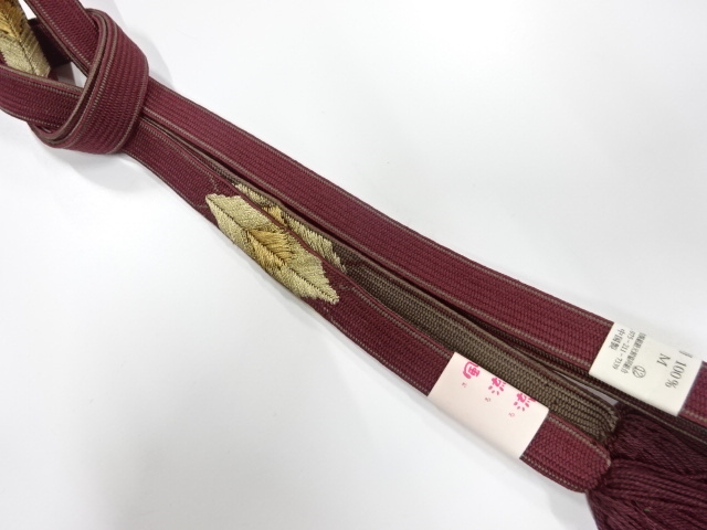 未使用品　正絹　撚り房　手組帯締め